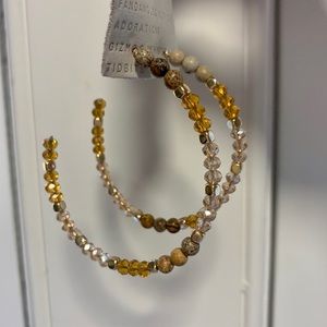 Anthropology Hoops Gold